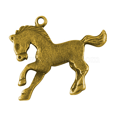 Antique Golden Horse Alloy Pendants