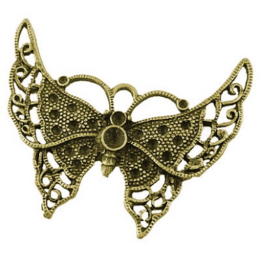 Antique Bronze Butterfly Alloy Big Pendants