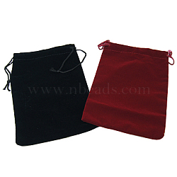 Velvet Jewelry Bags, Mixed Color, 18x13cm(TP-A001-12x17.5cm-M)