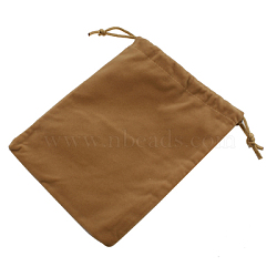 Velvet Cellphone Bags, Rectangle, Dark Goldenrod, 9x7cm(TP009-3)