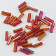 Transparent Colours Rainbow Glass Bugle Beads(TSDB6MM165B)-1