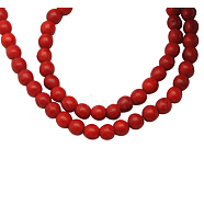 Synthetic Howlite Bead, Dyed Red, Round, Red, 4.5mm, Hole: 1mm, about 91pcs/strand, 16 inch(TURQ-5D-150)
