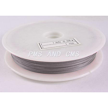 Tiger Tail Wire, Nylon-coated Stainless Steel, Original Color(Raw), Raw, 0.3mm, about 229.65 Feet(70m)/roll