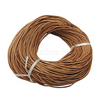 Leather Beading Cord, Cowhide Leather, DIY Necklace Making Material, Peru, 3mm, about 109.36 yards(100m)/bundle(WL-A002-0)