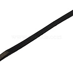 Cowhide Leather Cord, Leather Jewelry Cord, Black, 3x2mm, about 100yards/bundle(300 feet/bundle)(WL-H012-2)