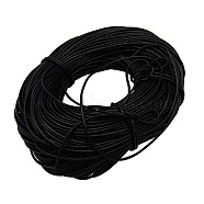 100M Cowhide Leather Cord, Leather Jewelry Cord, Black, 2.5mm(WL-A001-18)