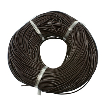 Leather Beading Cord, Cowhide Leather, DIY Necklace Making Material, Coconut Brown, 4mm, about 109.36 yards(100m)/bundle