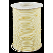 Waxed Polyester Cord, Bead Cord, Beige, 0.5mm, about 169.51~174.98 Yards(155~160m)/Roll(YC-0.5mm-112)