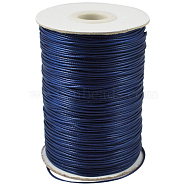 Waxed Polyester Cord, Bead Cord, Dark Blue, 0.5mm, about 169.51~174.98 Yards(155~160m)/Roll(YC-0.5mm-115)