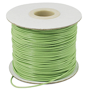 Waxed Polyester Cord, Bead Cord, Light Green, 0.5mm, about 169.51~174.98 Yards(155~160m)/Roll(YC-0.5mm-126)