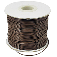 Waxed Polyester Cord, Bead Cord, Saddle Brown, 0.5mm, about 169.51~174.98 Yards(155~160m)/Roll(YC-0.5mm-130)