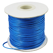 Waxed Polyester Cord, Bead Cord, Dodger Blue, 0.5mm, about 169.51~174.98 Yards(155~160m)/Roll(YC-0.5mm-159)
