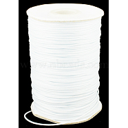 Waxed Polyester Cord, Bead Cord, White, 1.5mm, about 169.51~174.98 Yards(155~160m)/Roll(YC-1.5mm-102)