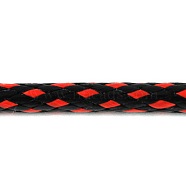 Korean Waxed Polyester Cord, Red and Black, Size: about 2mm thick, about 93yards/roll(YC-2MM-13)