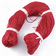 Round Waxed Polyester Cord, Taiwan Waxed Cord, Twisted Cord, Crimson, 1mm, about 415.57 yards(380m)/bundle(YC-R135-162)
