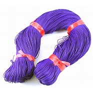 Round Waxed Polyester Cord, Taiwan Waxed Cord, Twisted Cord, Mauve, 1mm, about 415.57 yards(380m)/bundle(YC-R135-193)