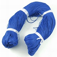 Round Waxed Polyester Cord, Taiwan Waxed Cord, Twisted Cord, Royal Blue, 1mm, about 415.57 yards(380m)/bundle(YC-R135-213)