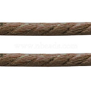 Chinese Cotton Waxed Cord, Bead Cord, 3-Ply, Coconut Brown, 3mm, about 350m/bundle(YC-S3MM-4)