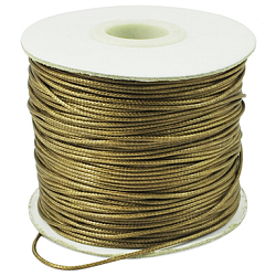 Waxed Polyester Cord, Bead Cord, Dark Khaki, 1.5mm, about 169.51~174.98 Yards(155~160m)/Roll(YC-1.5mm-116)