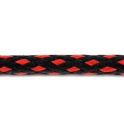 Korean Waxed Polyester Cord, Red and Black, Size: about 2mm thick, about 93yards/roll(YC-2MM-13)
