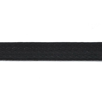 Korean Waxed Polyester Cord, Black, Size: about 4mm wide, 1mm thick, about 93yards/roll