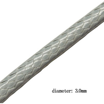 Korean Wax Polyester Cords, Light Steel Blue, 3mm