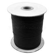 Korean Waxed Polyester Cord, Black, 4mm, about 93yards/roll(YC172)