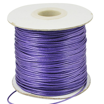 Korean Waxed Polyester Cord, Purple, 1mm, about 85yards/roll