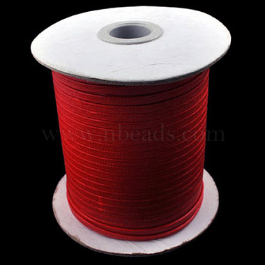 4mm Red Waxed Polyester Cord Thread & Cord