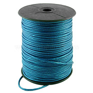 Korean Waxed Polyester Cord, Sea Green, 2~3mm, about 93yards/roll(YC2.5mmY-11)