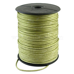 Korean Waxed Polyester Cord, Dark Khaki, 2~3mm, about 93yards/roll(YC2.5mmY-3)