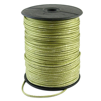Korean Waxed Polyester Cord, Dark Khaki, 2~3mm, about 93yards/roll