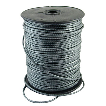 Korean Waxed Polyester Cord, Slate Gray, 2~3mm, about 93yards/roll