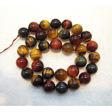 10mm Colorful Round Tiger Eye Beads