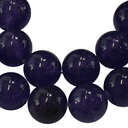Natural Gemstone Amethyst Round Beads, Deyed, 8mm, Hole: 1mm, about 46~48pcs/strand, 16 inch(Z0SYS013)