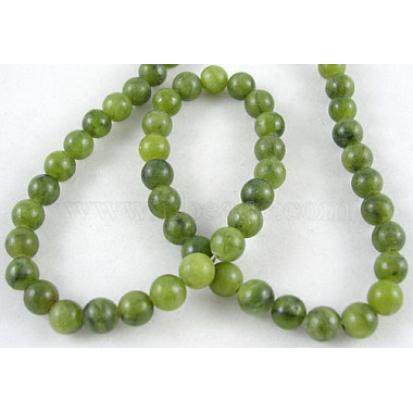 10mm OliveDrab Round TaiWan Jade Beads