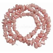 Natural White Jade Beads Strands, Dyed, Chip, Pink, about 8~18mm wide, hole: 1.5mm, about 33 inch(Z266S121)