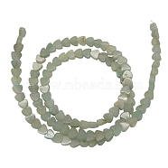 Gemstone Beads Strands, Mother's Day Gifts Making, Natural Flower Amazonite, Heart, Light Green, about 4mm in diameter, 2.5mm thick, hole: 0.7mm, 105 pcs/strand, 15.5 inch(Z27B1011)