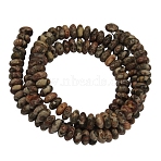 Gemstone Strands, Natural Leopard Skin Jasper, Rondelle, about 6mm in diameter, 3mm thick, hole: 1mm, 116 pcs/strand, 15.5 inch(Z287Y011)