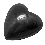 Non-Magnetic Synthetic Hematite Cabochons, Mother's Day Craft Components Supplies, Heart, Gray, about 10mm in diameter, 3.8mm thick(Z28WY012)