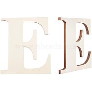 Letter E Shape Unfinished Wood Slices, Laser Cut Wood Shapes, for DIY Painting Ornament Christmas Home Decor Pendants, Blanched Almond, 30x26.3x0.35cm(DIY-GA0001-13)