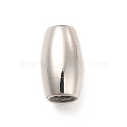 304 Stainless Steel Beads, Rice, Stainless Steel Color, 12.5x7.5mm, Hole: 2.5mm(STAS-D245-01P)