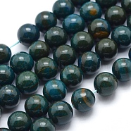 Dyed Natural Gemstone Beads Strands, Imitation Apatite, Round, DarkSlate Blue, 8.5mm, Hole: 1mm, about 43~45pcs/strand, 14.9 inch(38cm)(G-F556-8mm)