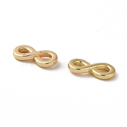Rack Plating Zinc Alloy Connector Charms, Long-Lasting Plated, Infinity Links, Real 18K Gold Plated, 12.5x6x2mm, Hole: 2x2.7mm(PALLOY-F305-08G)