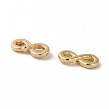 Rack Plating Zinc Alloy Connector Charms, Long-Lasting Plated, Infinity Links, Real 18K Gold Plated, 12.5x6x2mm, Hole: 2x2.7mm