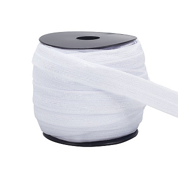 30 Yards Flat Nylon Piping Elastic Cord, for Cheongsam Piping, Clothing Decoration, White, 5/8 inch(16mm)