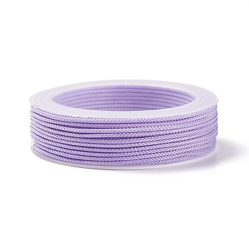 Braided Nylon Threads, Dyed, Knotting Cord, for Chinese Knotting, Crafts and Jewelry Making, Plum, 1.5mm, about 13.12 yards(12m)/roll
