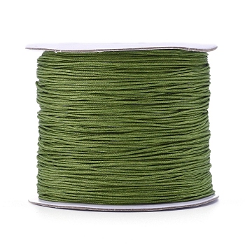 Nylon Thread, Nylon Jewelry Cord for Custom Woven Jewelry Making, Dark Olive Green, 0.6mm, about 142.16 yards(130m)/roll