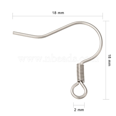 316 Surgical Stainless Steel Earring Hooks(STAS-E009-2)-2