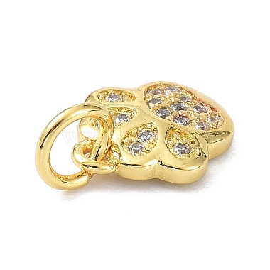 Brass Micro Pave Cubic Zirconia Charms(X-ZIRC-C022-22G)-3